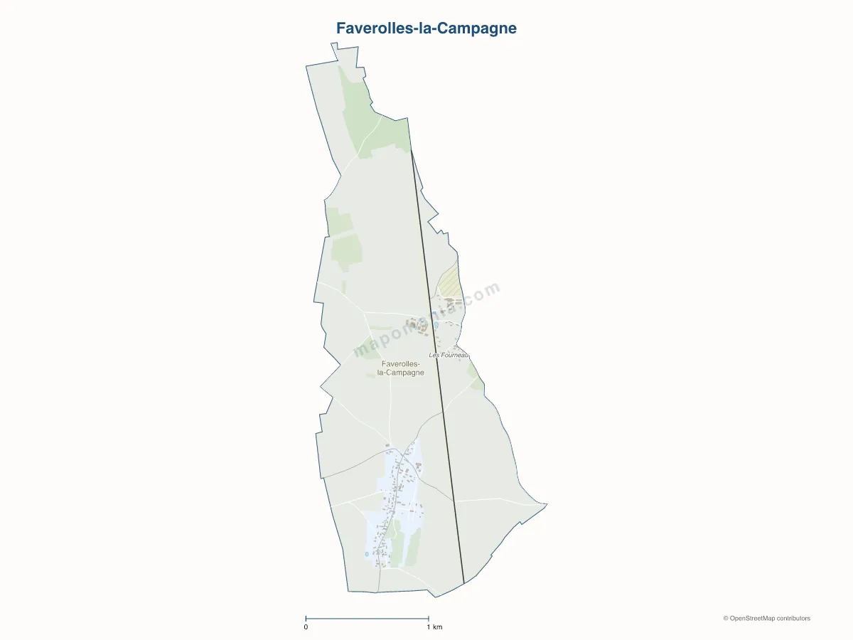 Carte de Faverolles-la-Campagne à personnaliser