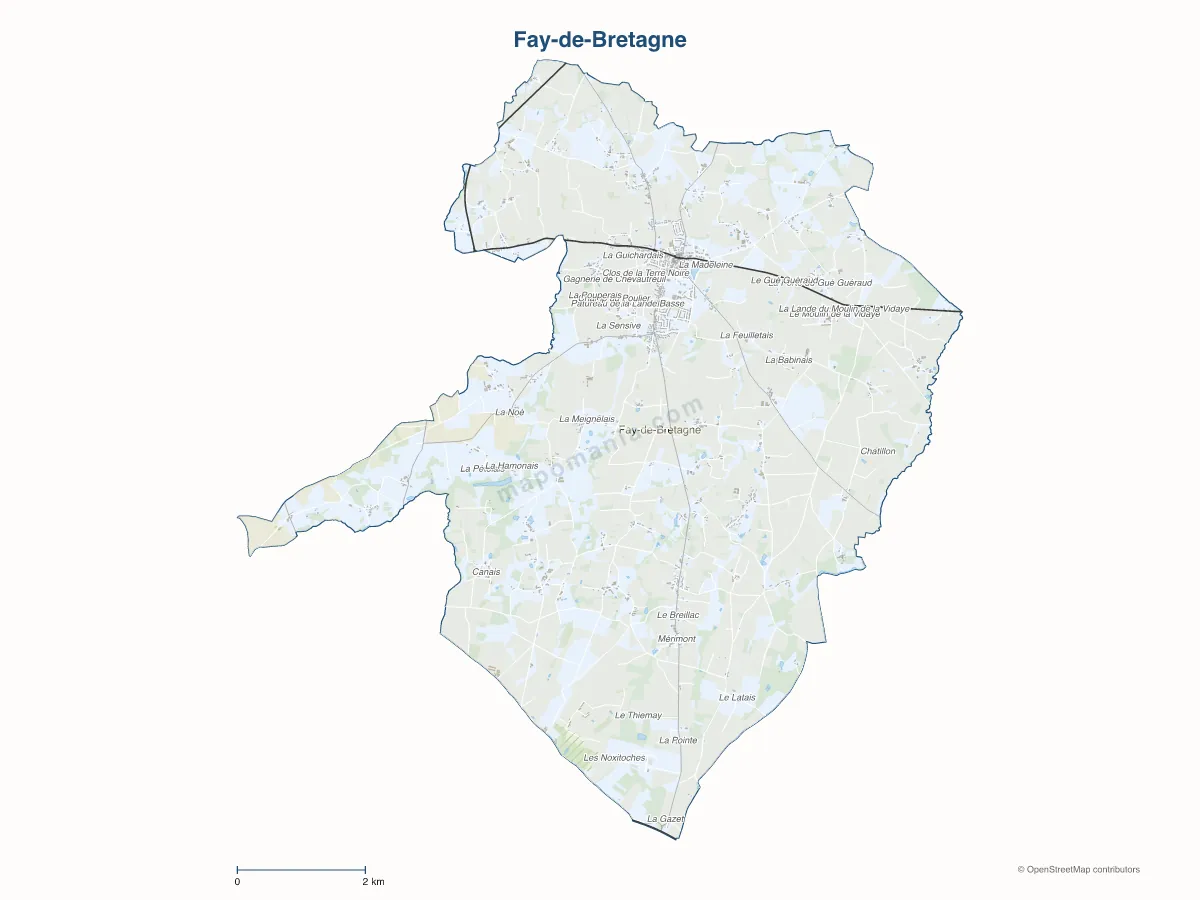 Carte de Fay-de-Bretagne à personnaliser