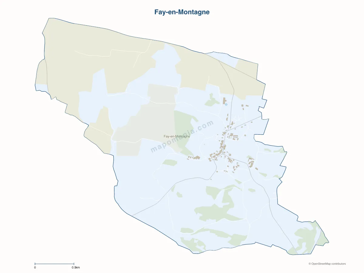 Carte de Fay-en-Montagne à personnaliser