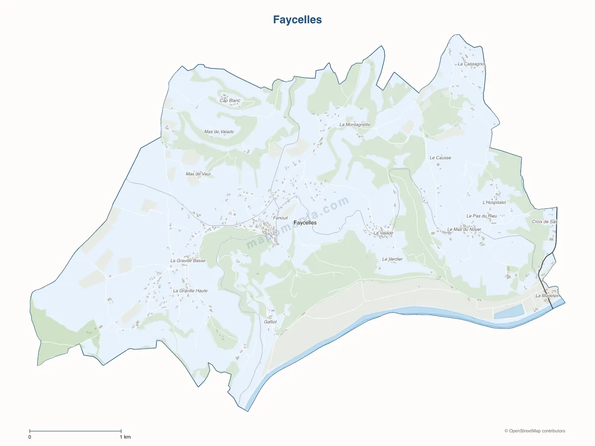 Carte de Faycelles à personnaliser