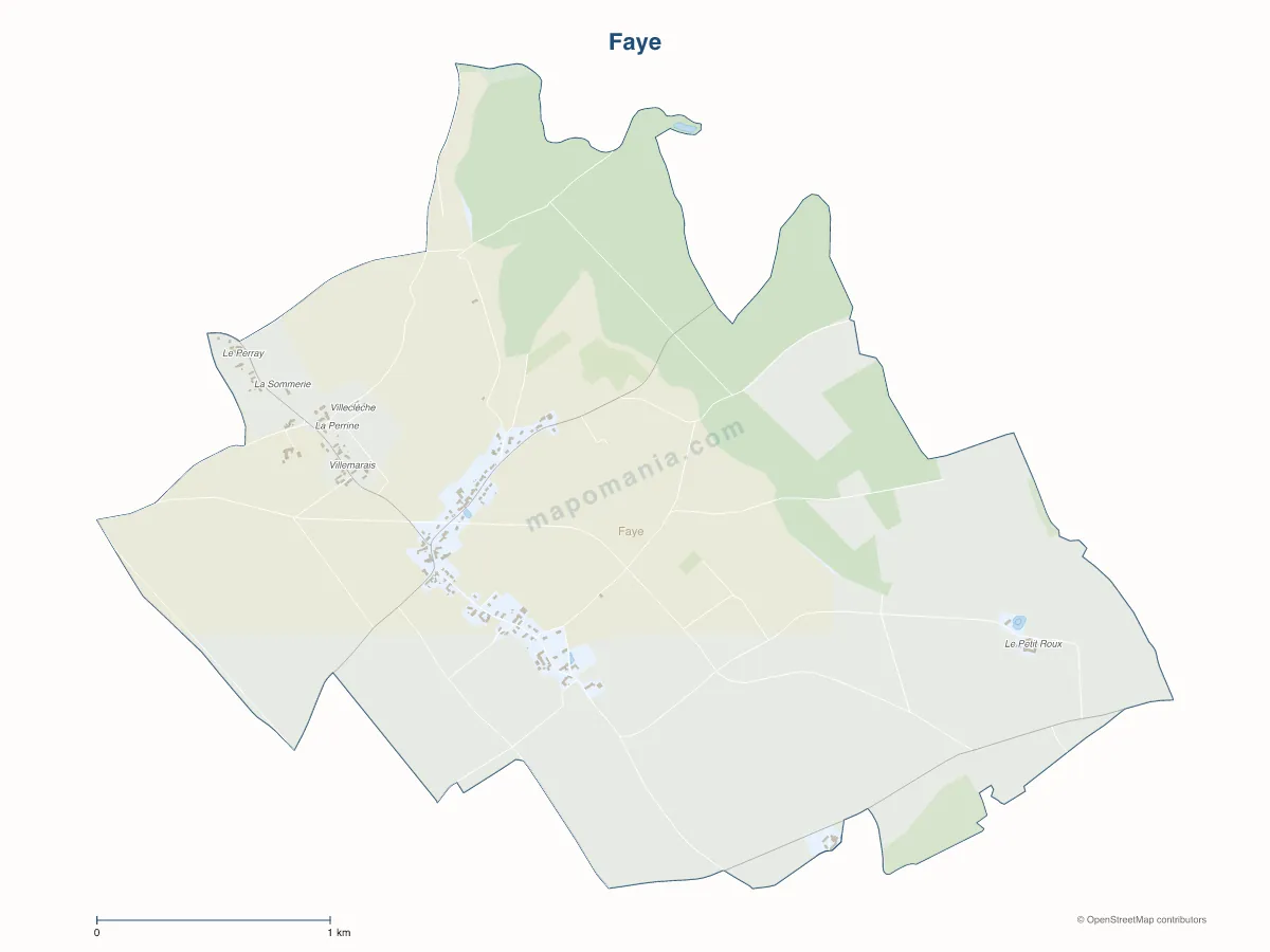 Carte de Faye à personnaliser