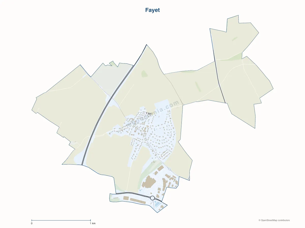 Carte de Fayet à personnaliser