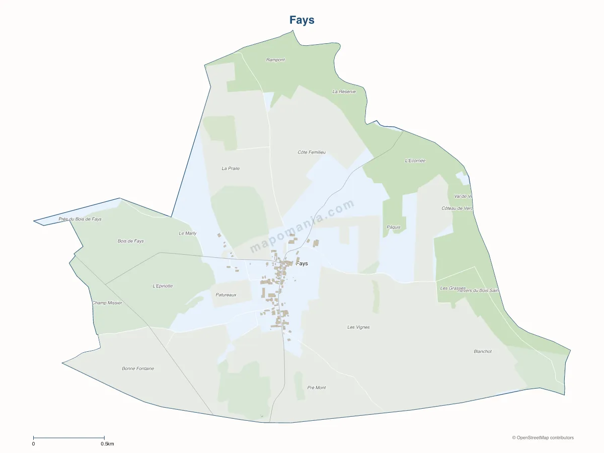 Carte de Fays à personnaliser