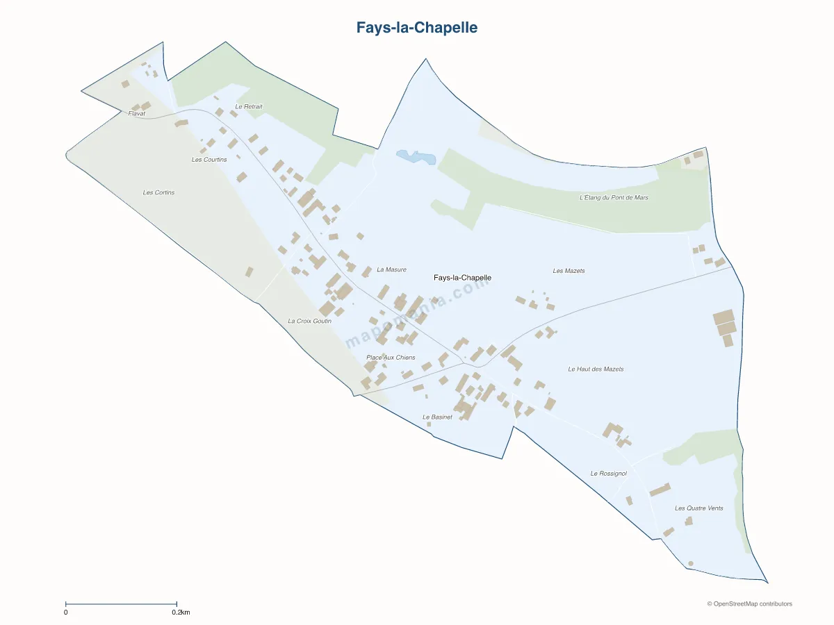 Carte de Fays-la-Chapelle à personnaliser