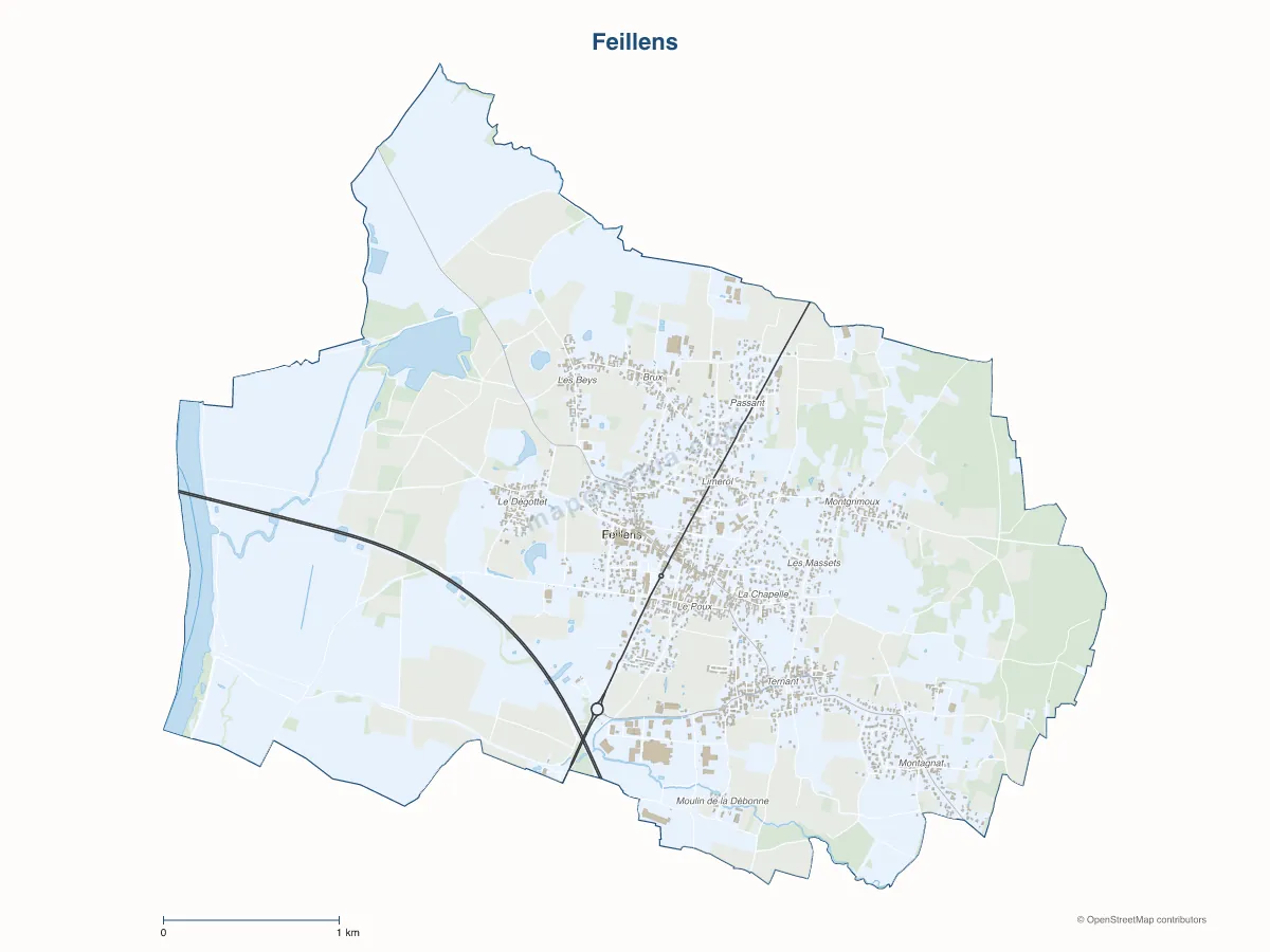 Carte de Feillens à personnaliser