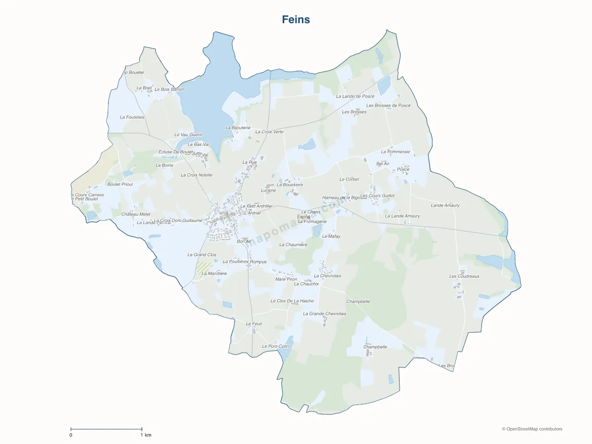 Carte de Feins à personnaliser