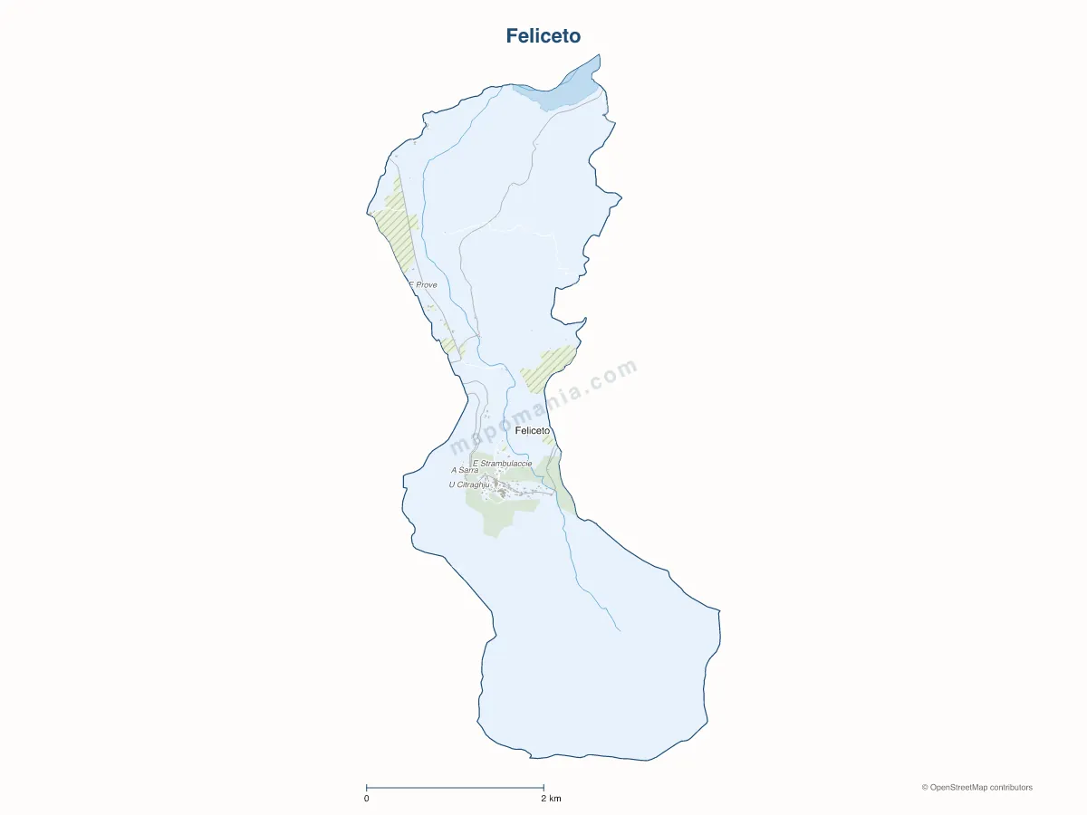 Carte de Feliceto à personnaliser