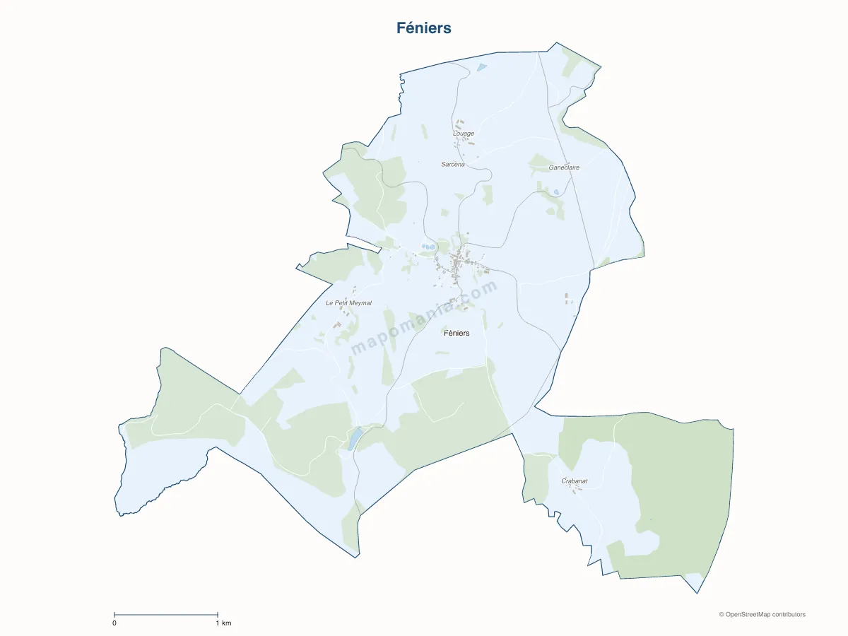 Carte de Féniers à personnaliser