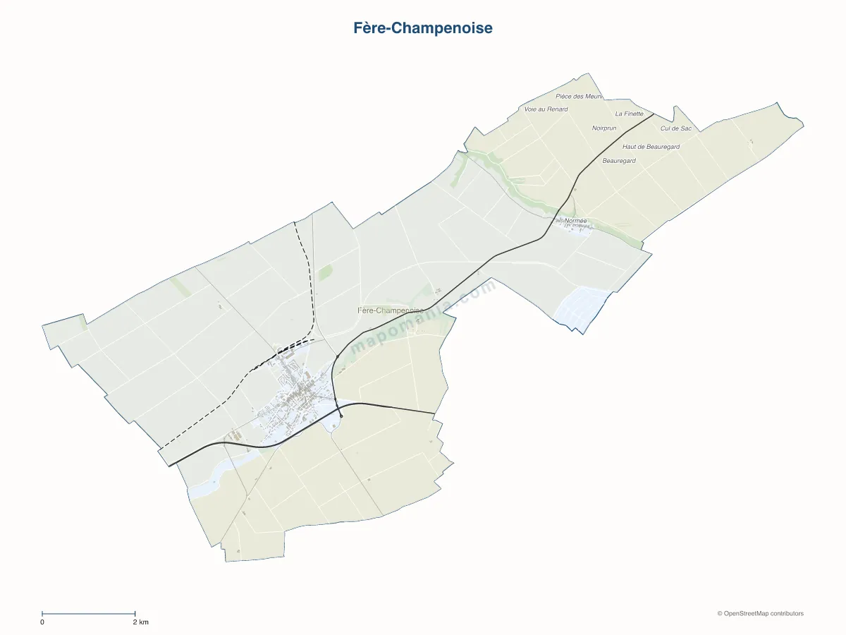 Carte de Fère-Champenoise à personnaliser