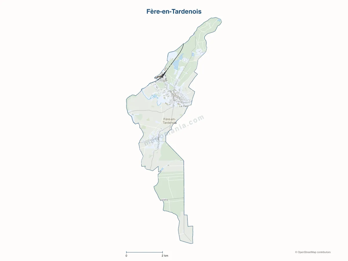 Carte de Fère-en-Tardenois à personnaliser