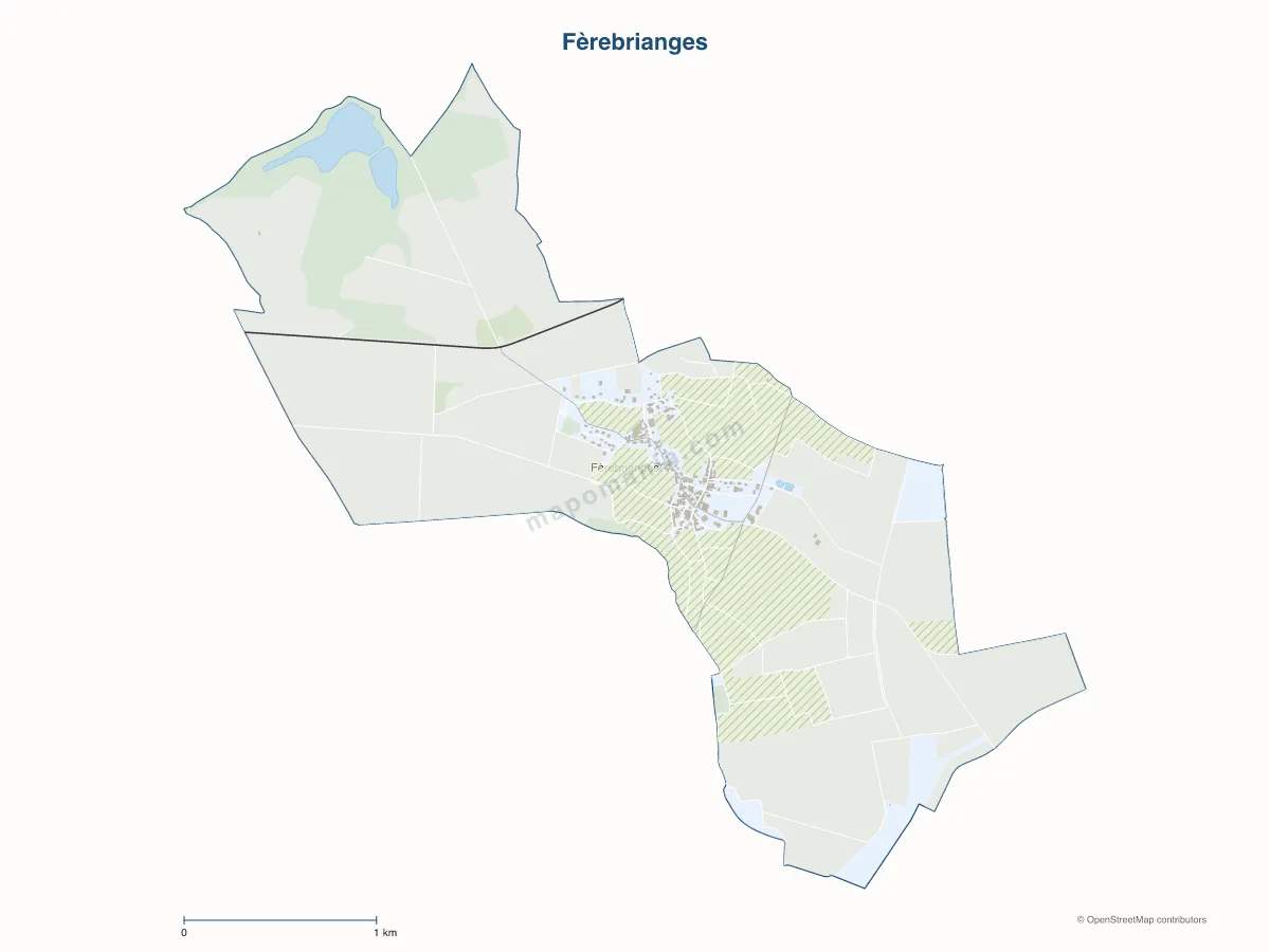 Carte de Fèrebrianges à personnaliser