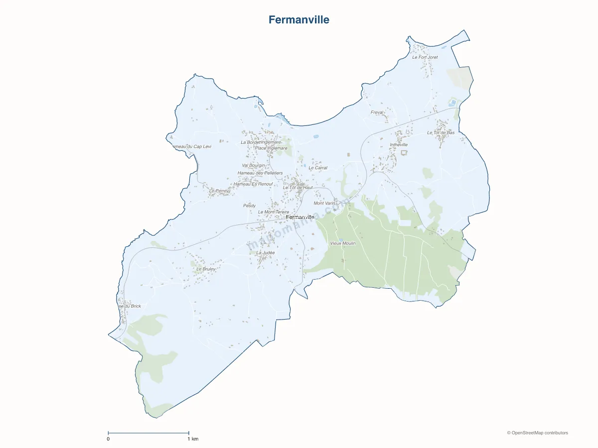 Carte de Fermanville à personnaliser