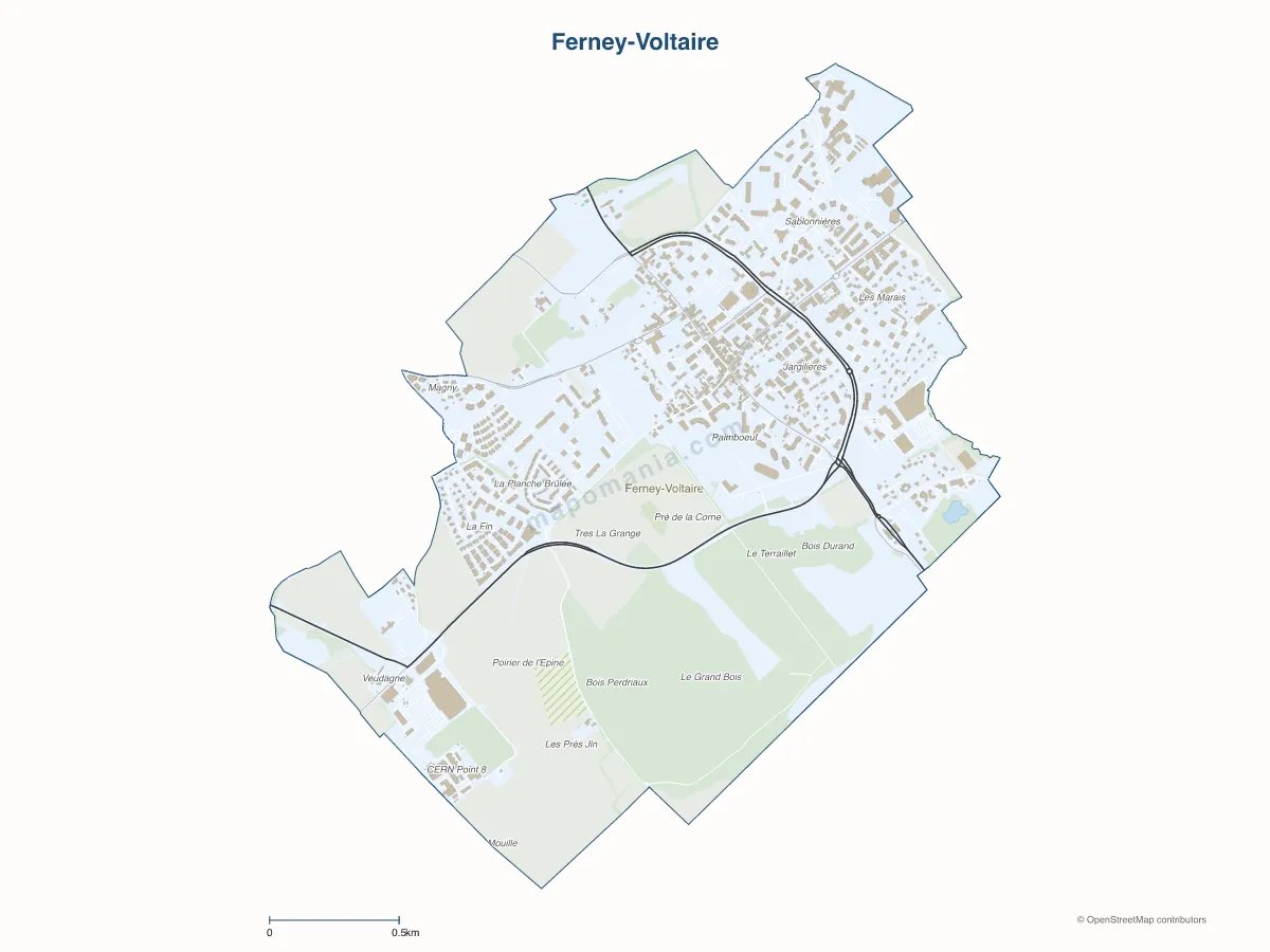 Carte de Ferney-Voltaire à personnaliser