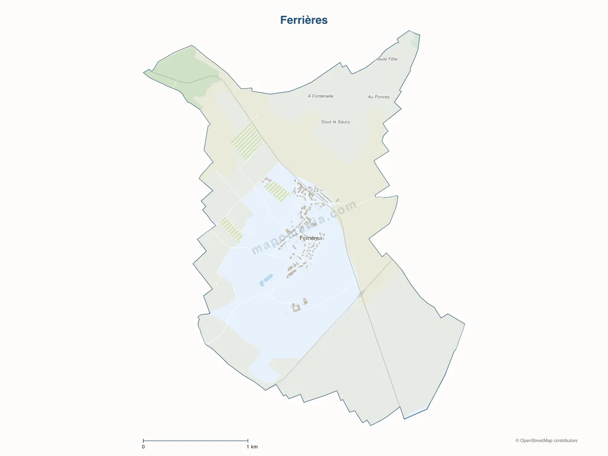 Carte de Ferrières à personnaliser