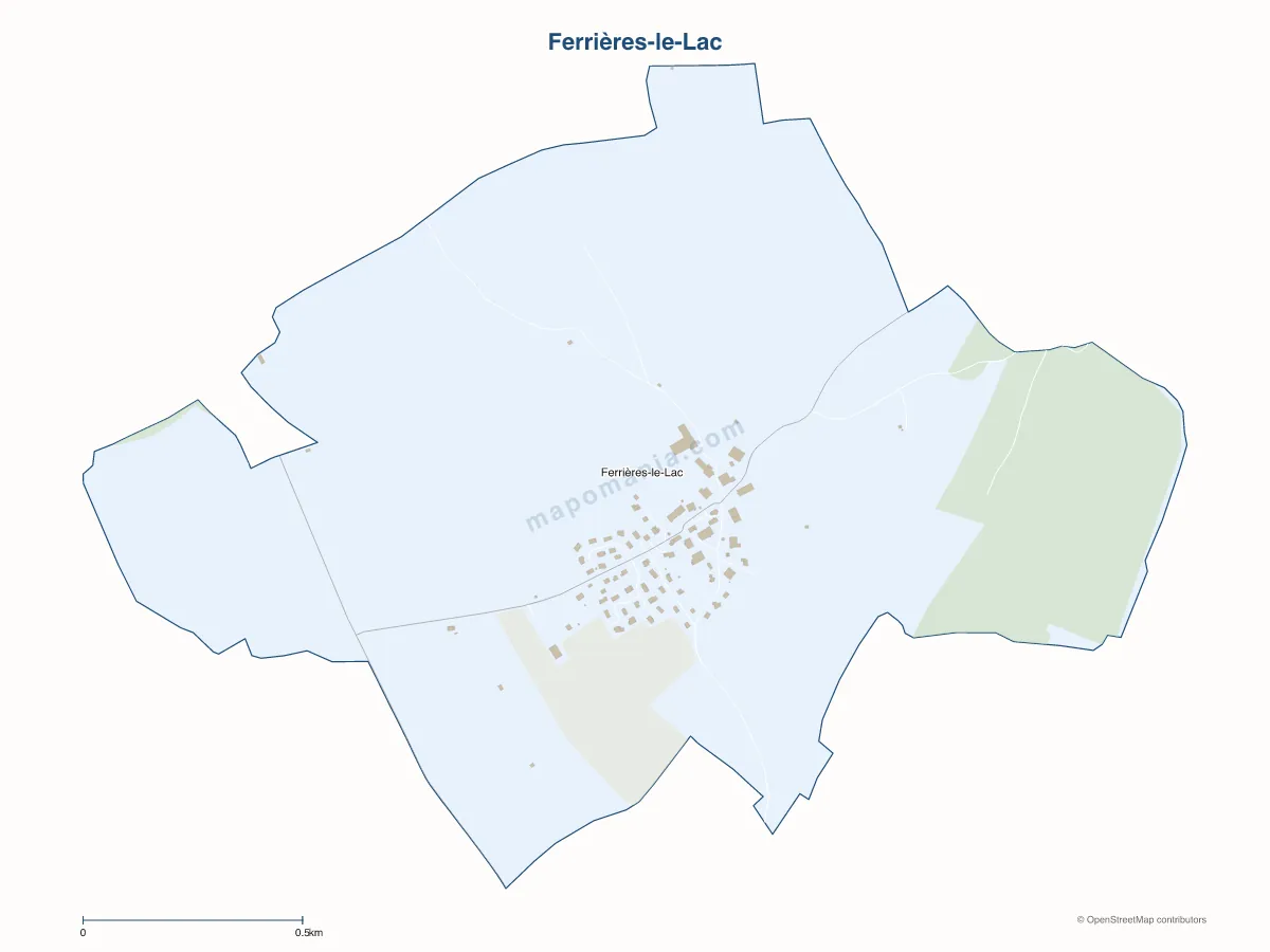 Carte de Ferrières-le-Lac à personnaliser