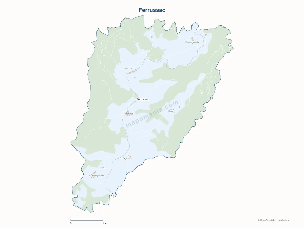 Carte de Ferrussac à personnaliser