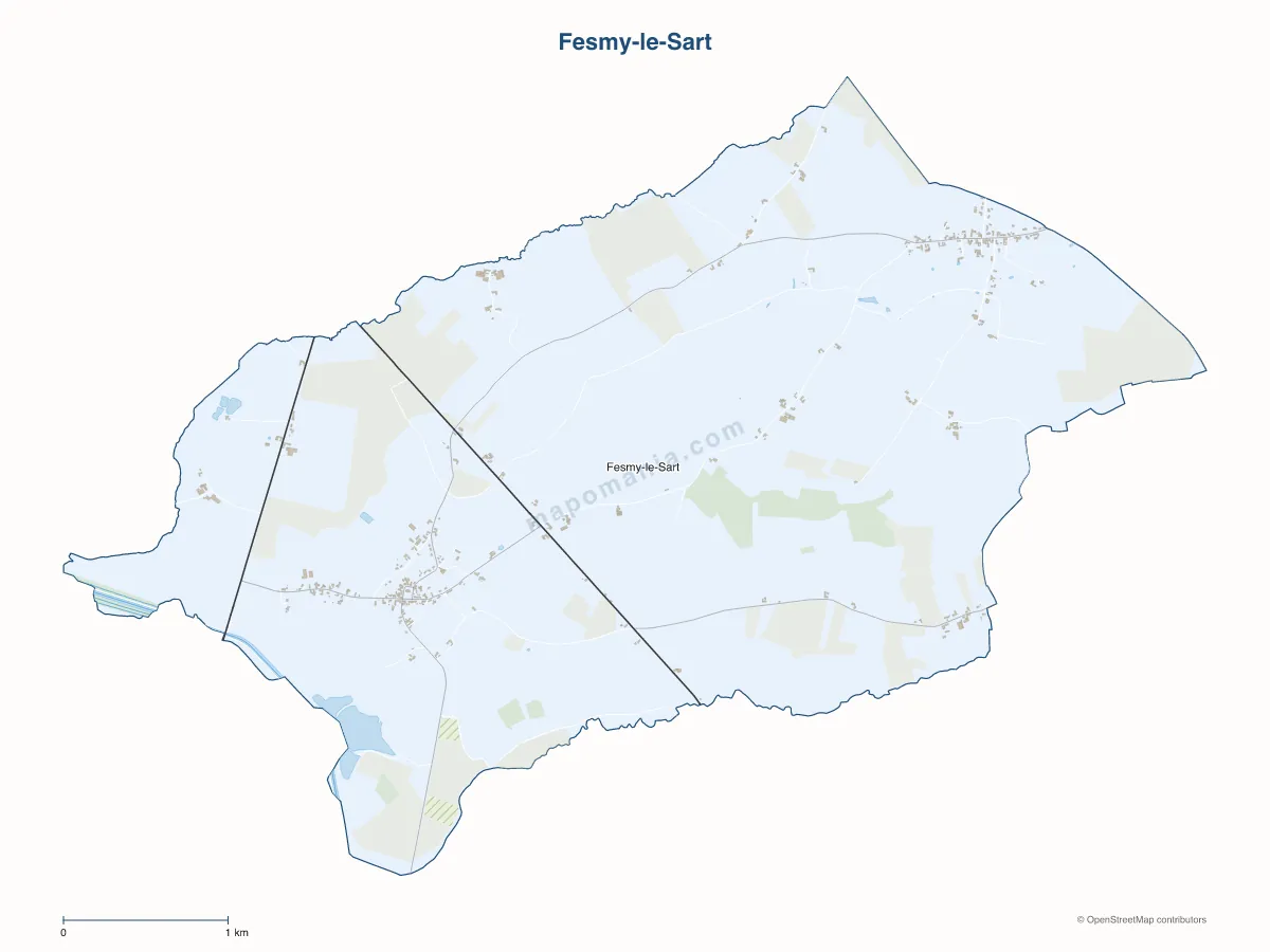 Carte de Fesmy-le-Sart à personnaliser