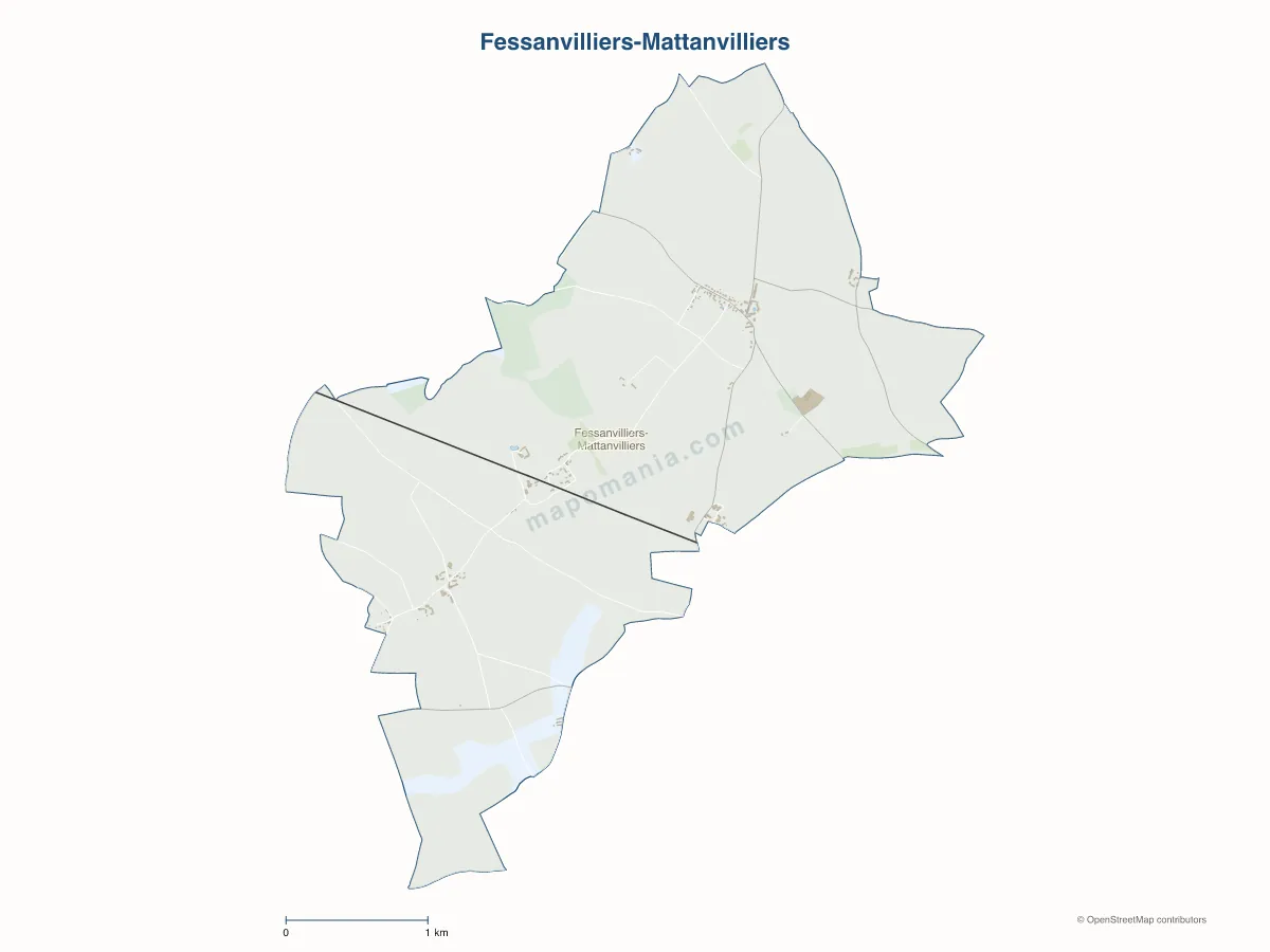Carte de Fessanvilliers-Mattanvilliers à personnaliser