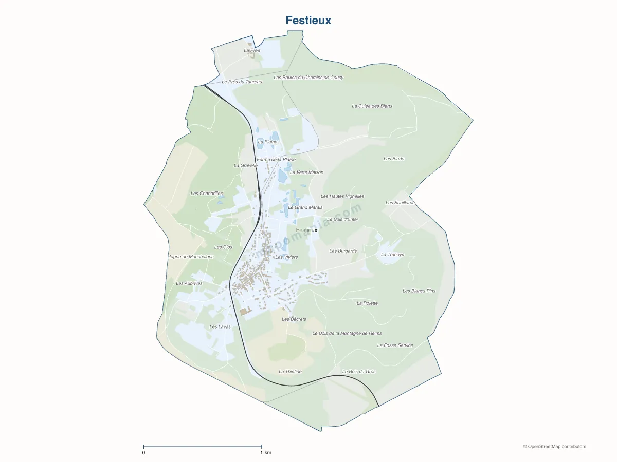 Carte de Festieux à personnaliser