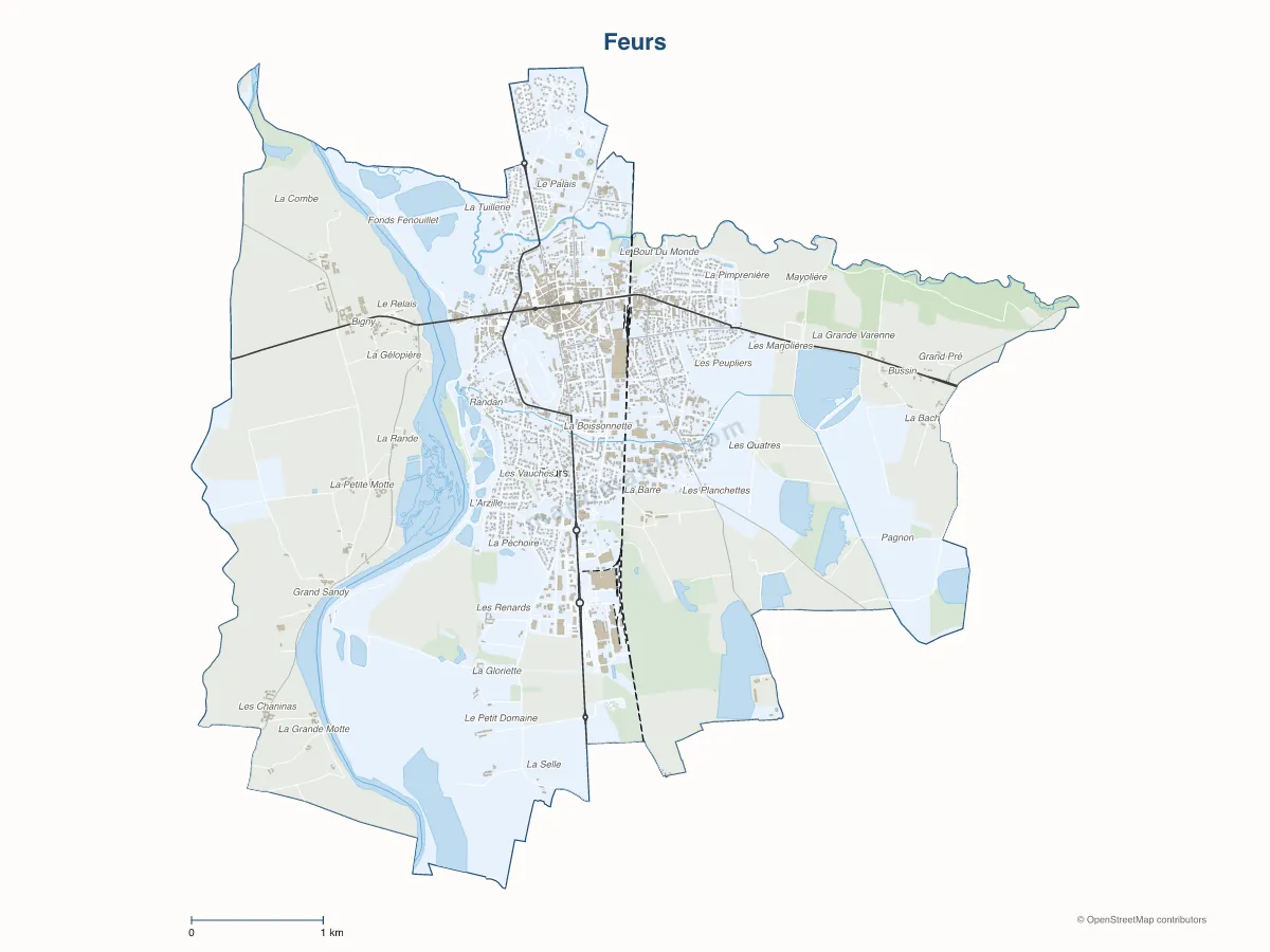 Carte de Feurs à personnaliser
