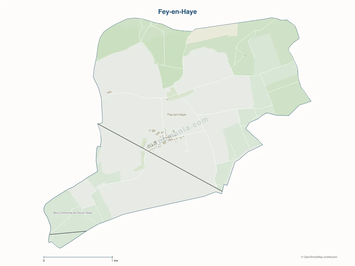 Carte de Fey-en-Haye à personnaliser