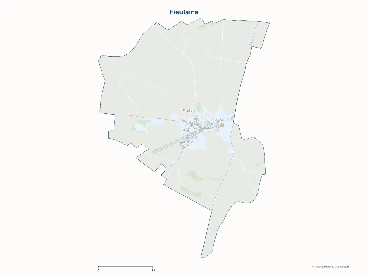 Carte de Fieulaine à personnaliser