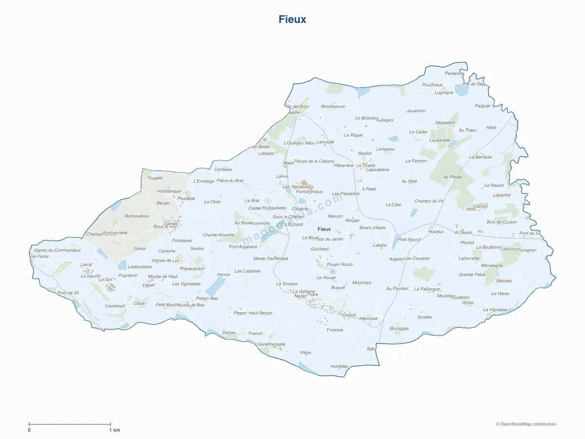 Carte de Fieux à personnaliser