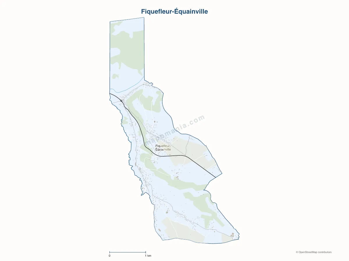 Carte de Fiquefleur-Équainville à personnaliser