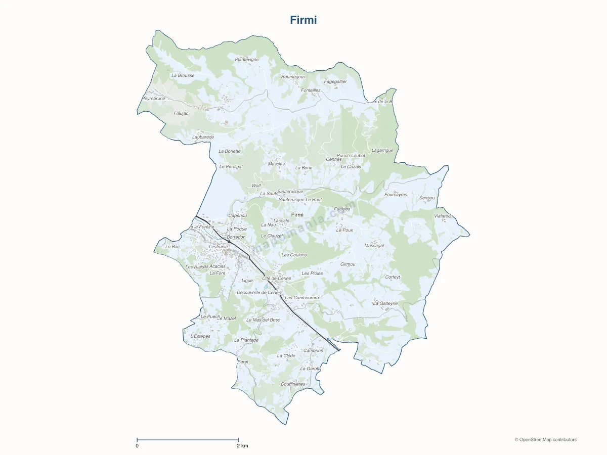 Carte de Firmi à personnaliser