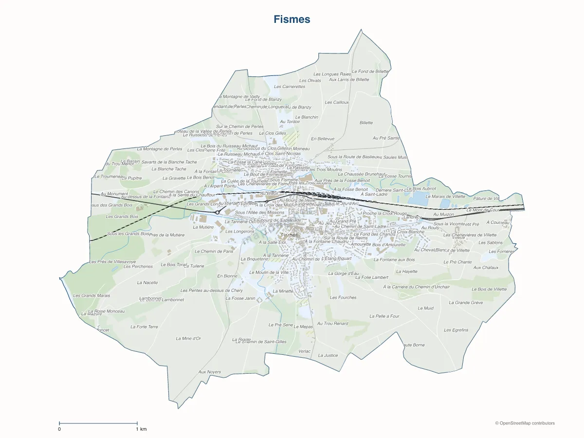 Carte de Fismes à personnaliser