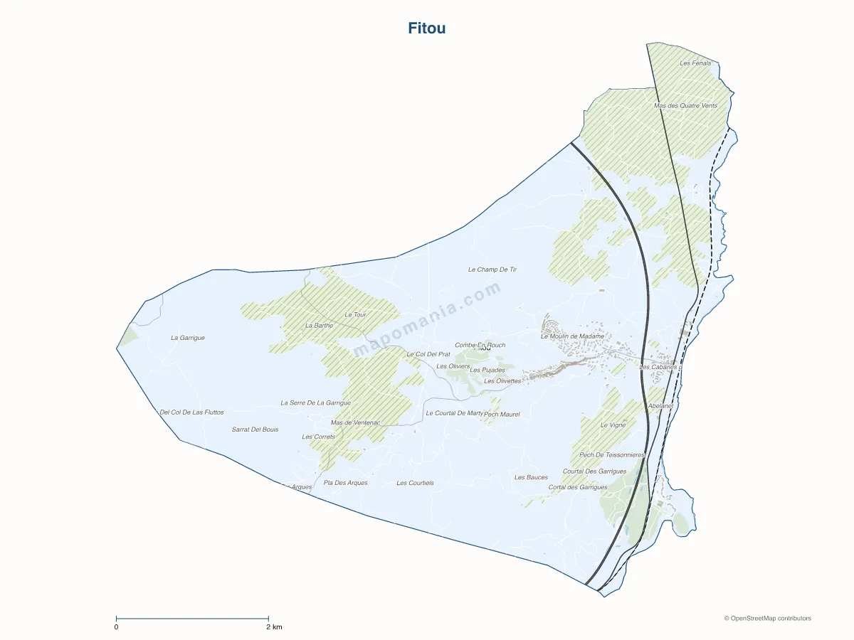 Carte de Fitou à personnaliser