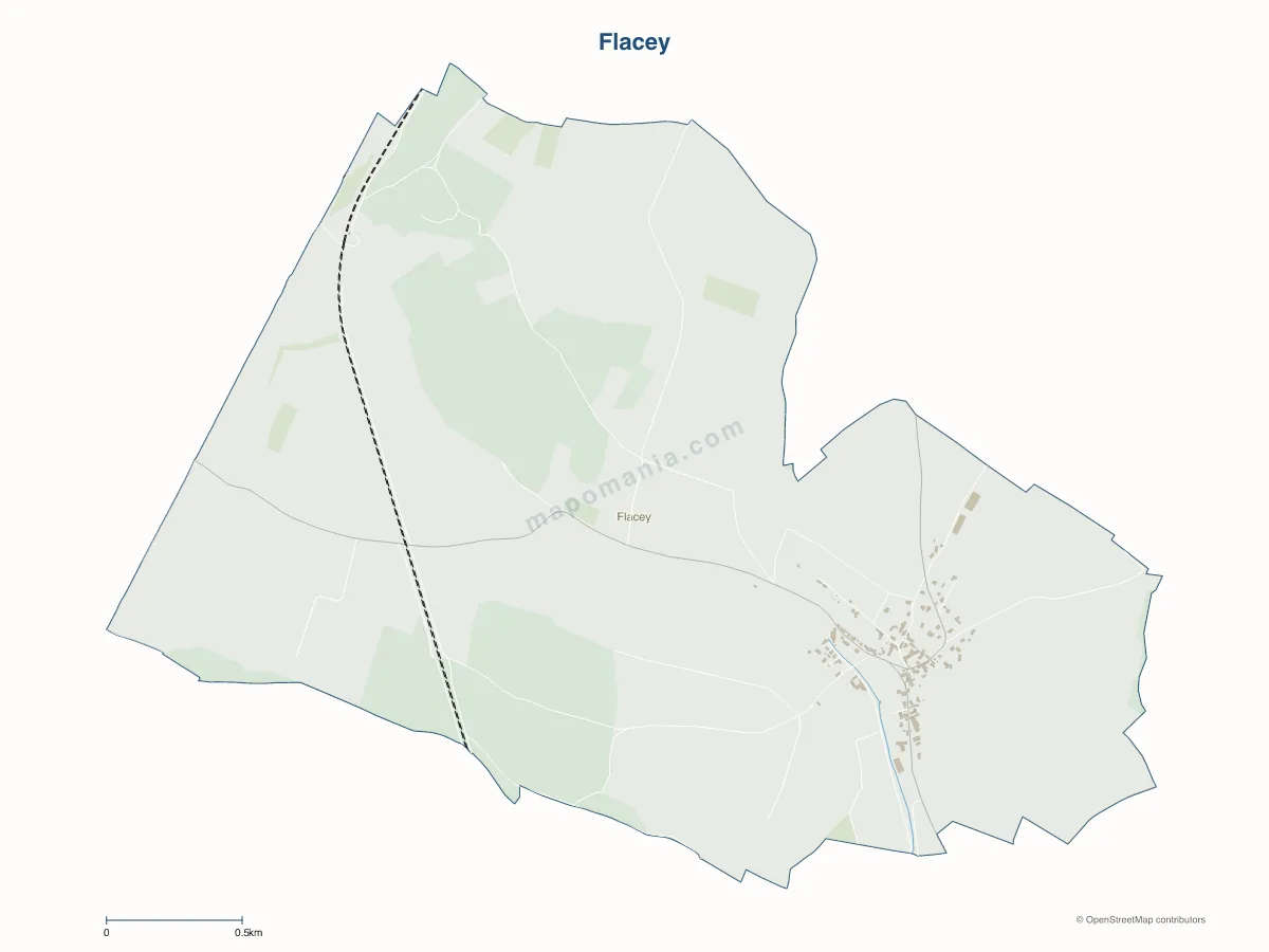 Carte de Flacey à personnaliser