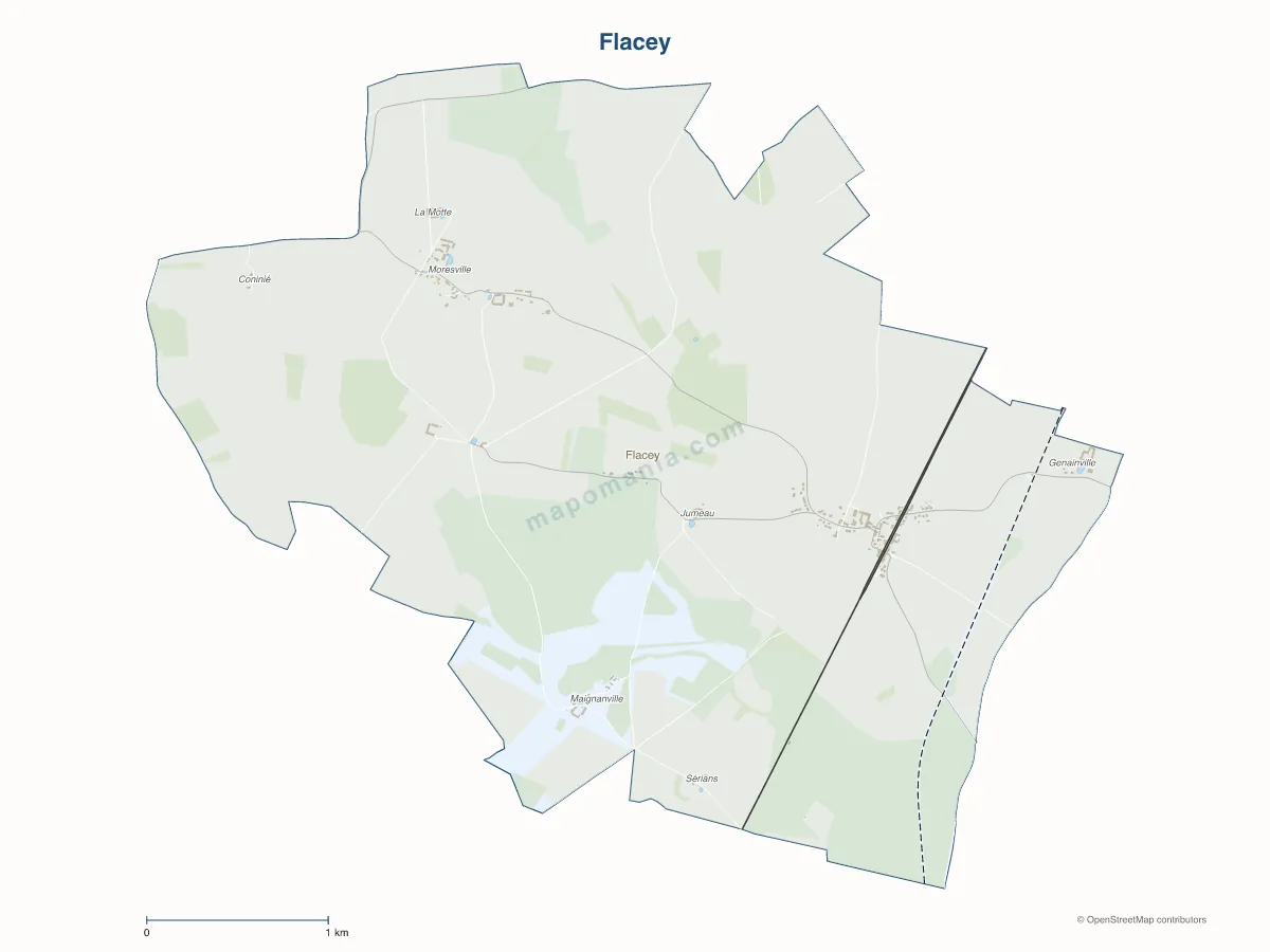Carte de Flacey à personnaliser