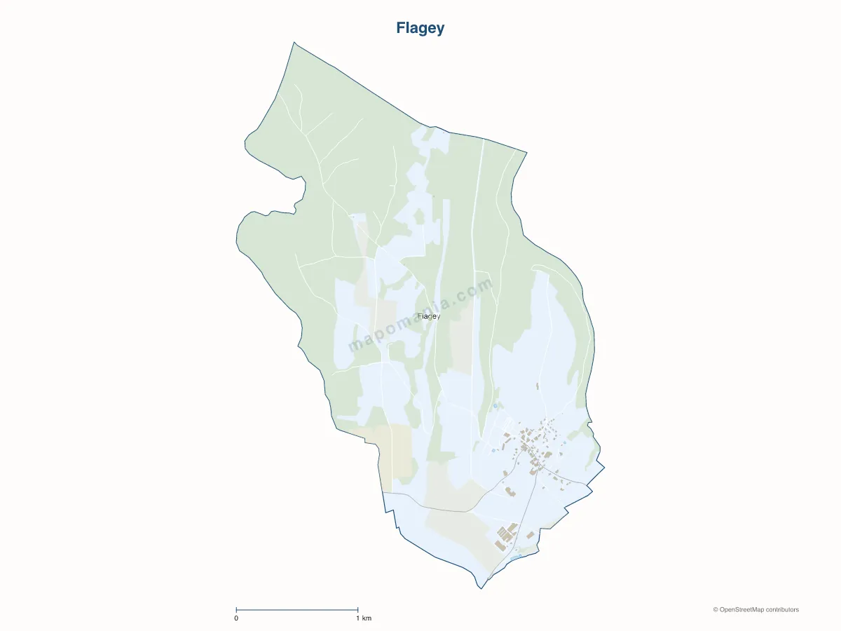 Carte de Flagey à personnaliser