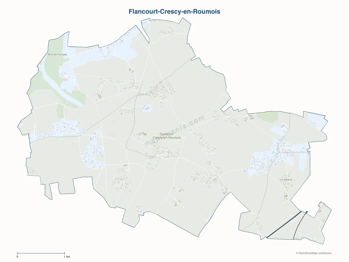 Carte de Flancourt-Crescy-en-Roumois à personnaliser