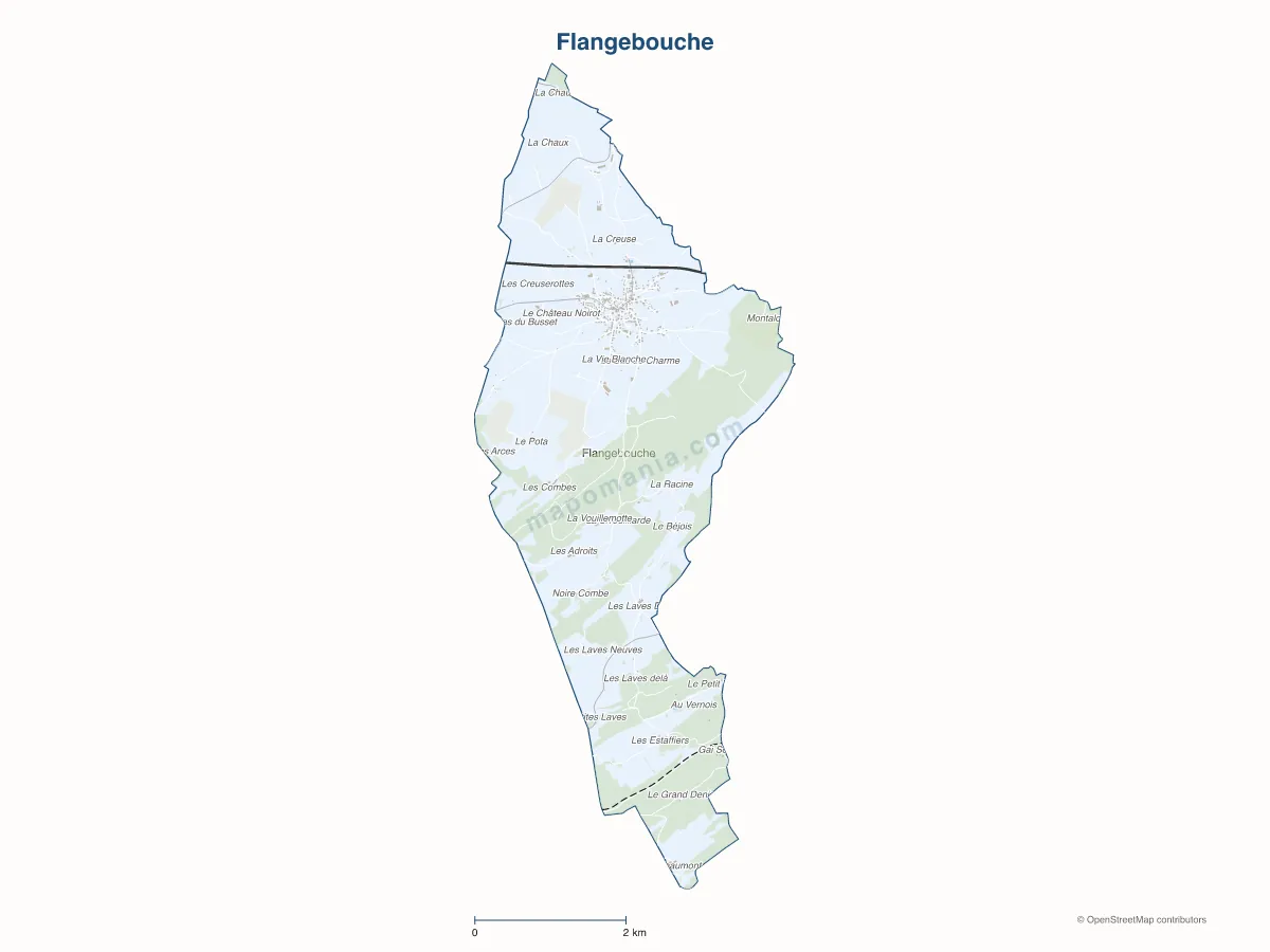 Carte de Flangebouche à personnaliser
