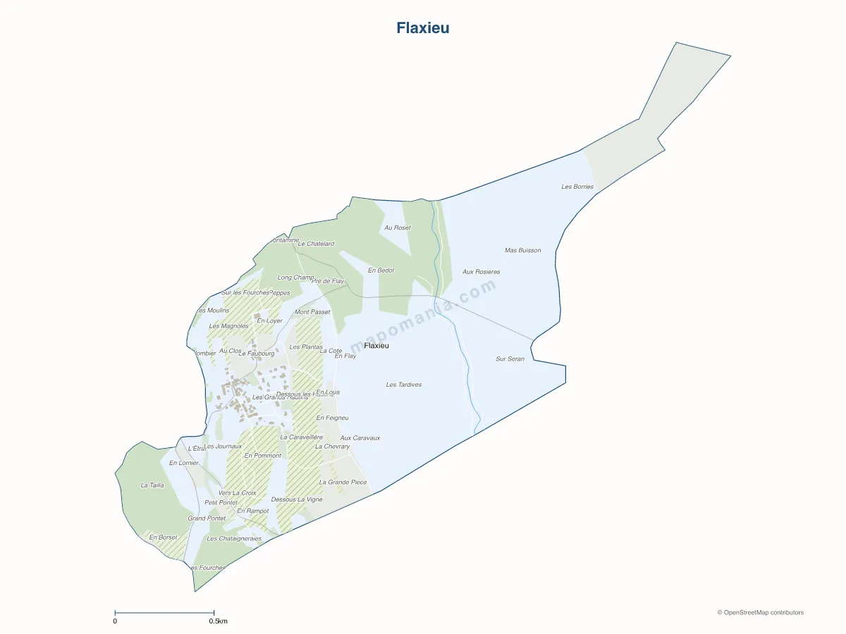 Carte de Flaxieu à personnaliser