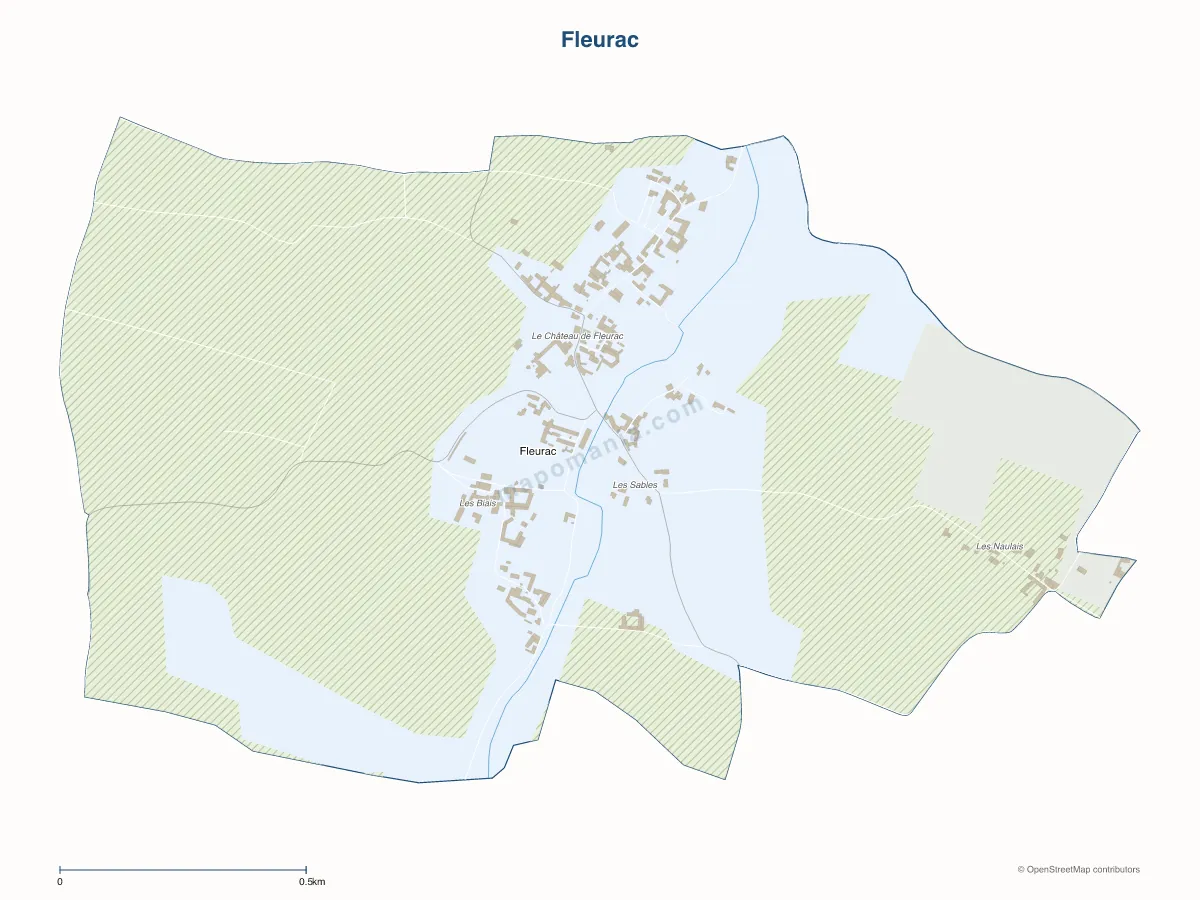 Carte de Fleurac à personnaliser