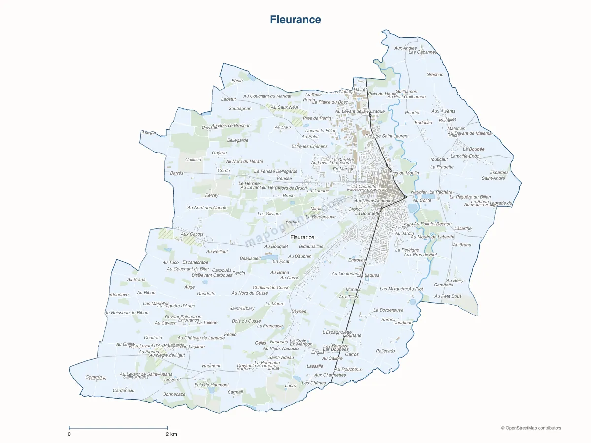 Carte de Fleurance à personnaliser
