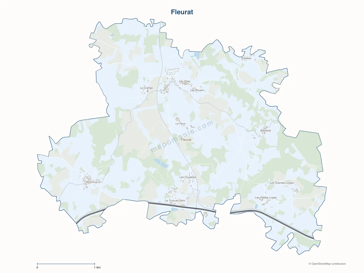 Carte de Fleurat à personnaliser