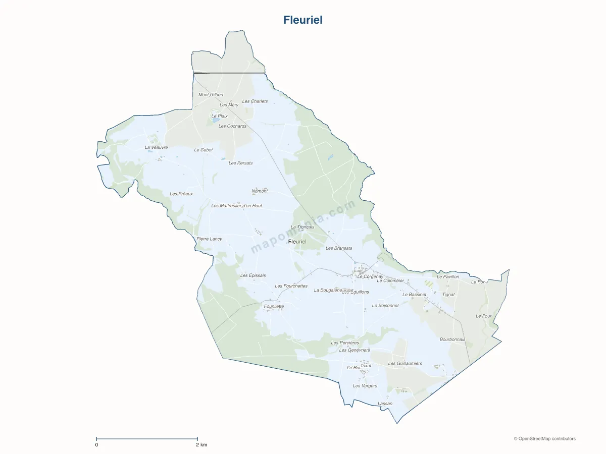 Carte de Fleuriel à personnaliser