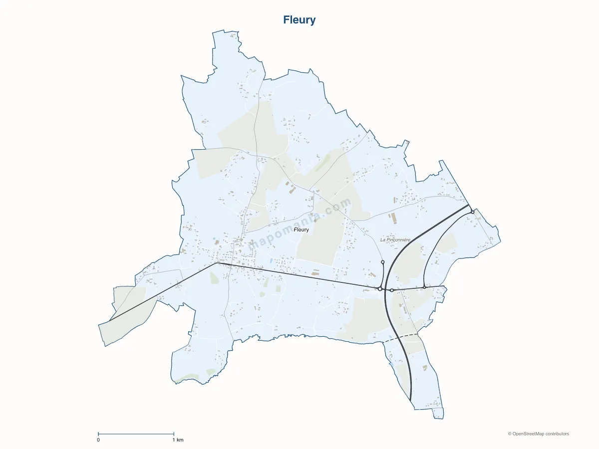 Carte de Fleury à personnaliser