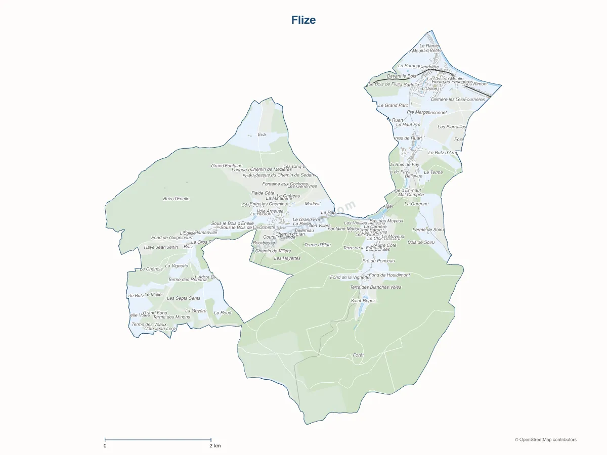 Carte de Flize à personnaliser