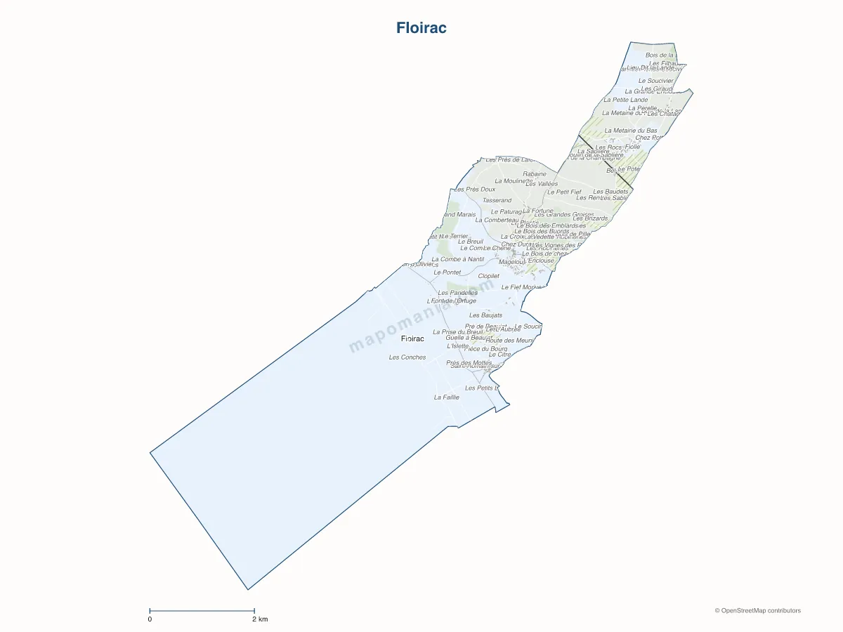 Carte de Floirac à personnaliser