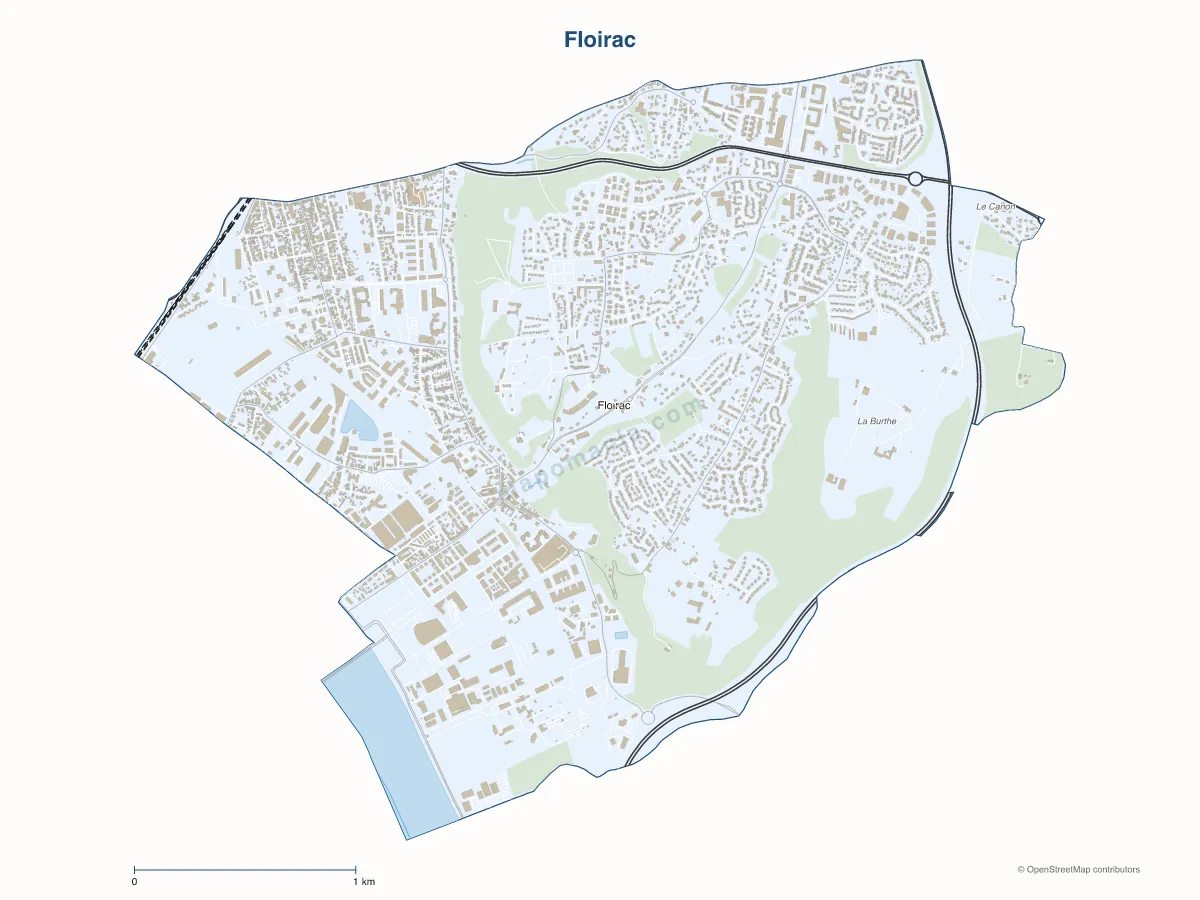 Carte de Floirac à personnaliser
