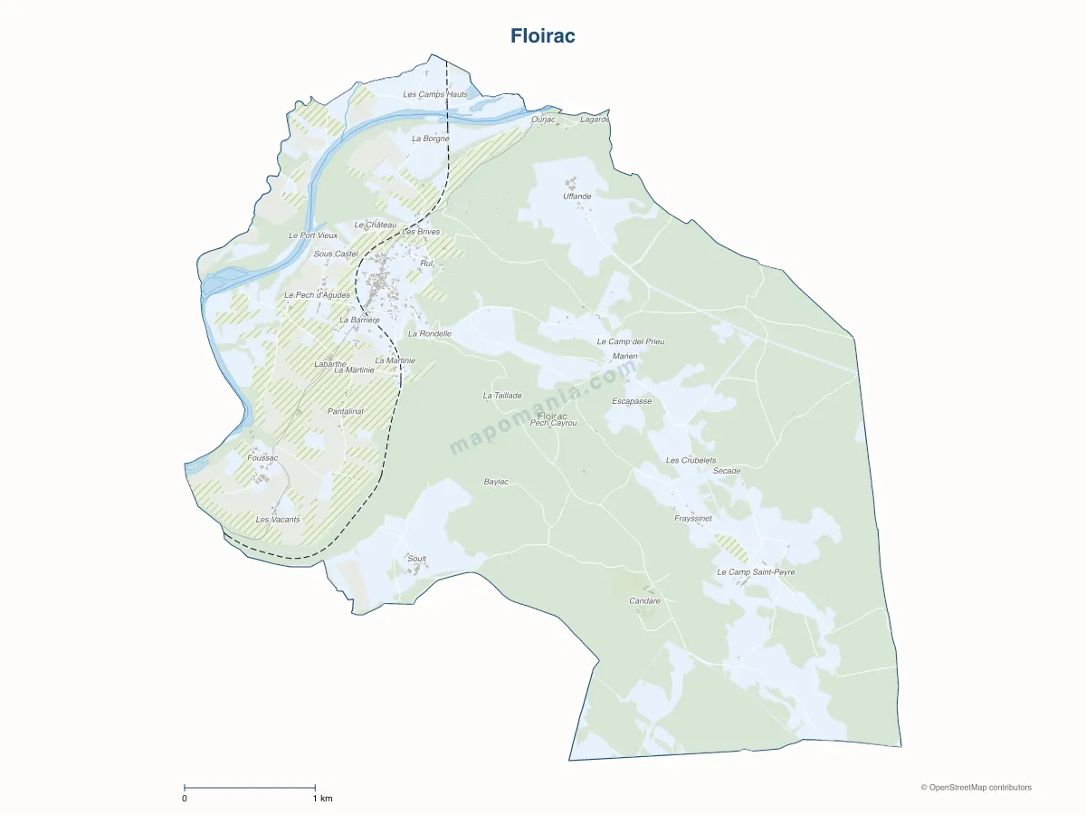 Carte de Floirac à personnaliser