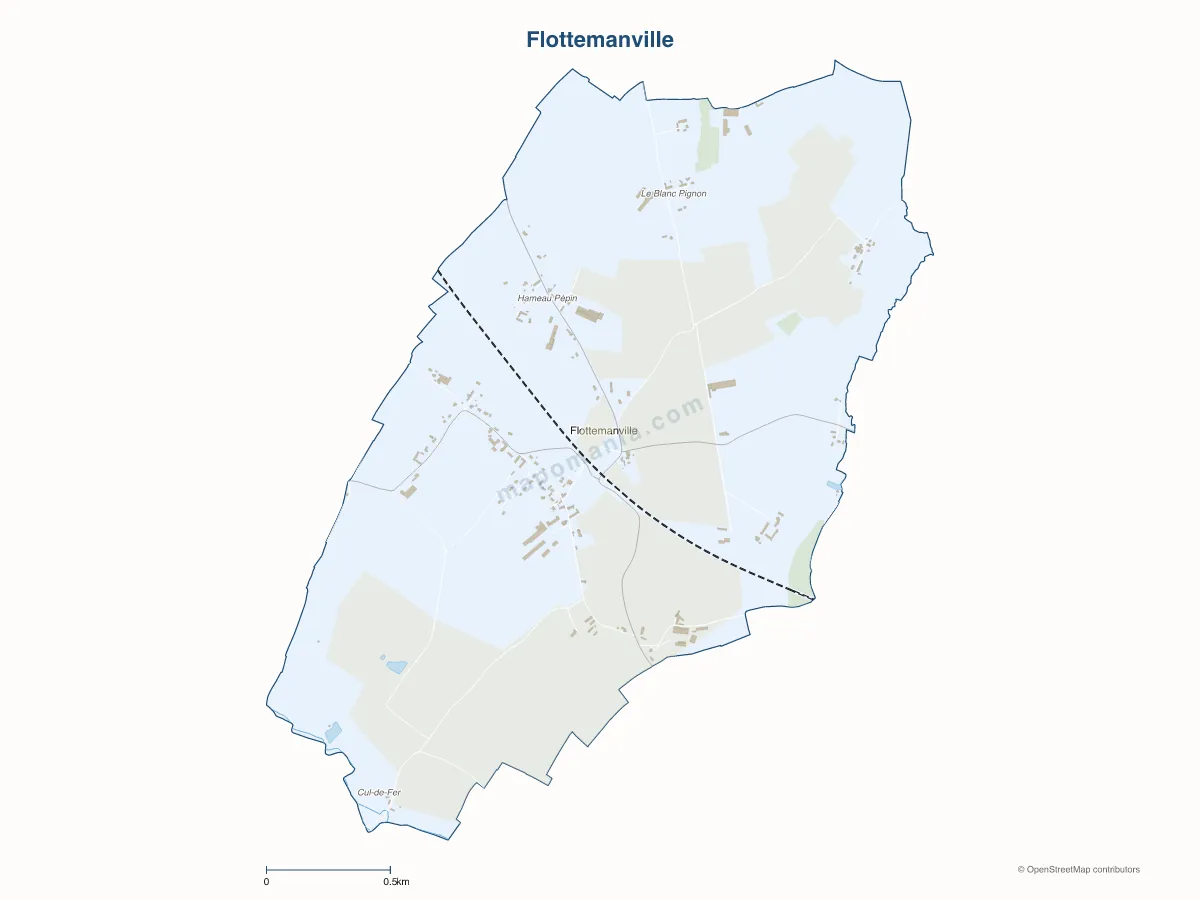 Carte de Flottemanville à personnaliser