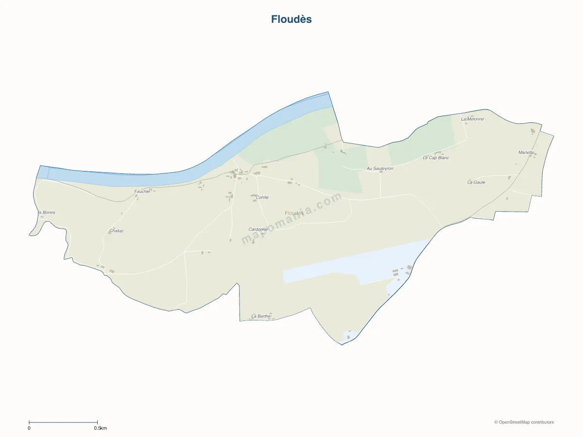 Carte de Floudès à personnaliser