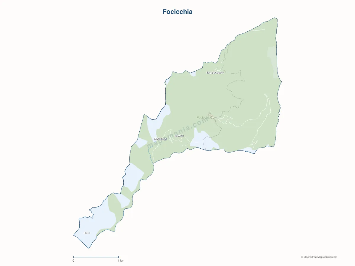 Carte de Focicchia à personnaliser