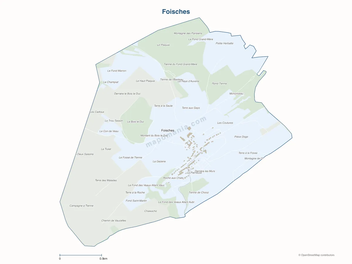 Carte de Foisches à personnaliser